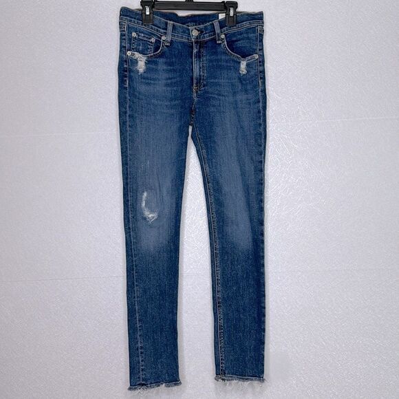 rag & bone Distressed Skinny Jeans in La Paz 30 - Picture 2 of 8